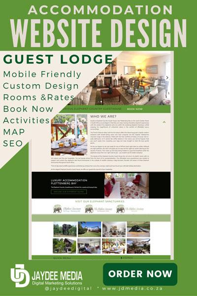 web-design-accom-guest-lodge Customized Hotel Accommodation Website Design Packages