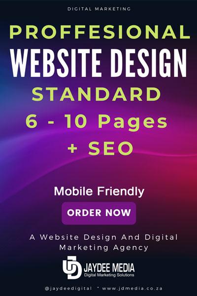 Standard up to 10 Page Web Design + SEO Mobile Optimized
